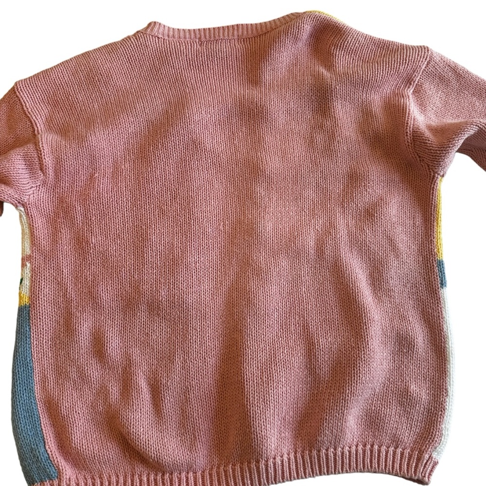 Alexandra Bartlett size LARGE Easter Sweater cardigan Pink bunny eggs Vintage - Picture 4 of 16